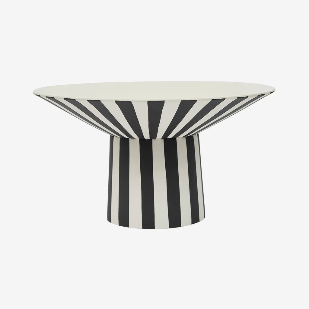 OYOY Living Toppu Centrepiece Bowl High Black White - Image 4