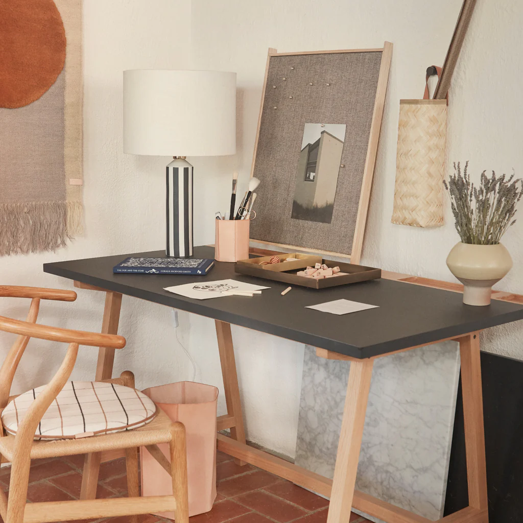 OYOY Living Toppu Ceramic Lamp Black White - Image 3