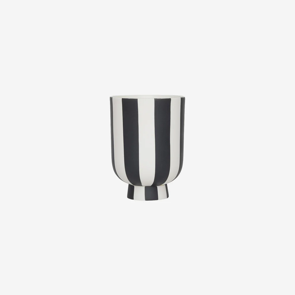 OYOY Living Toppu Pot Extra Small Black White
