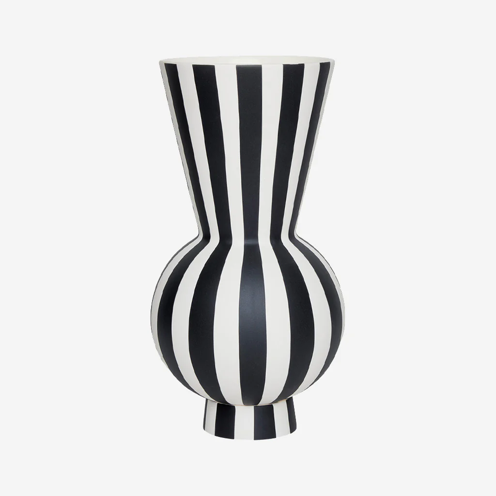 OYOY Living Toppu Vase Round Black White - Image 4