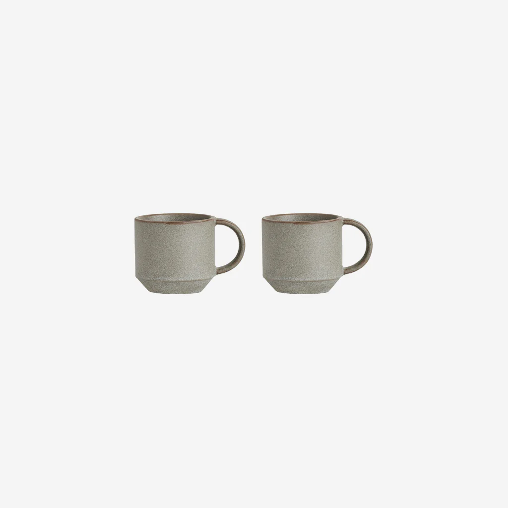 OYOY Living Yuka Ceramic Mug Pair Stone