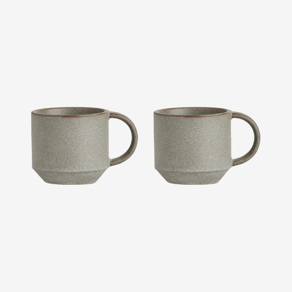 OYOY Living Yuka Ceramic Mug Pair Stone - Image 3