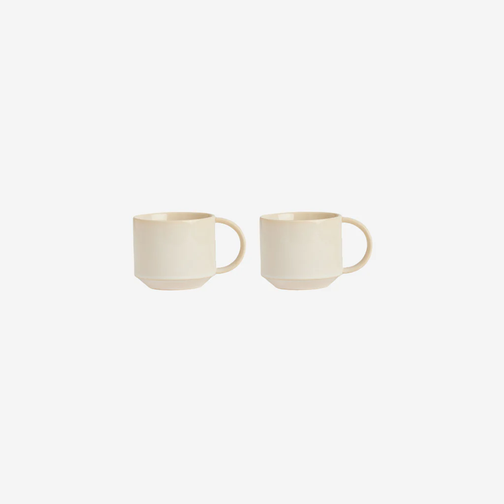 OYOY Living Yuka Ceramic Mug Pair White