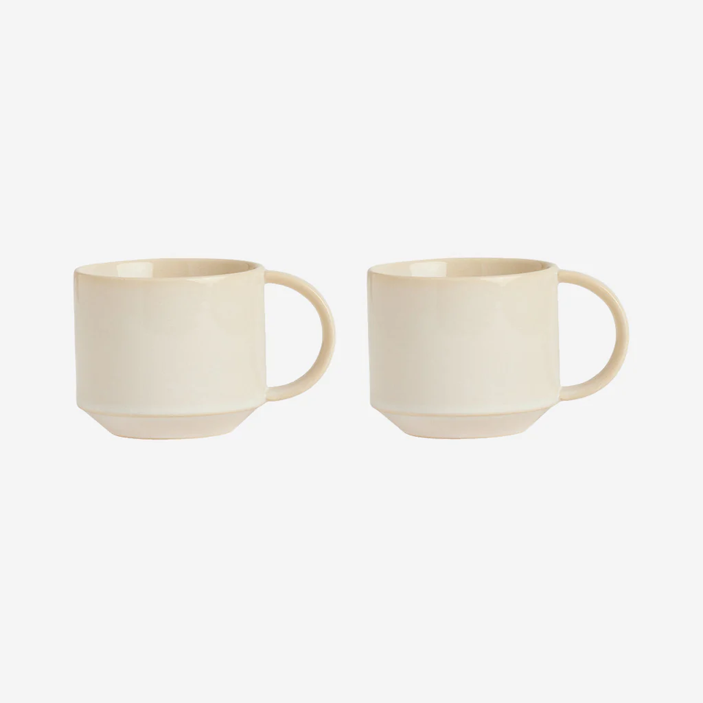 OYOY Living Yuka Ceramic Mug Pair White - Image 4