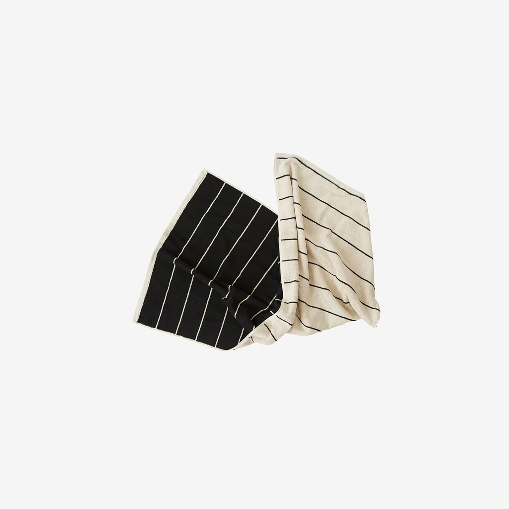 OYOY Raita Striped Bath Sheet Beige Black