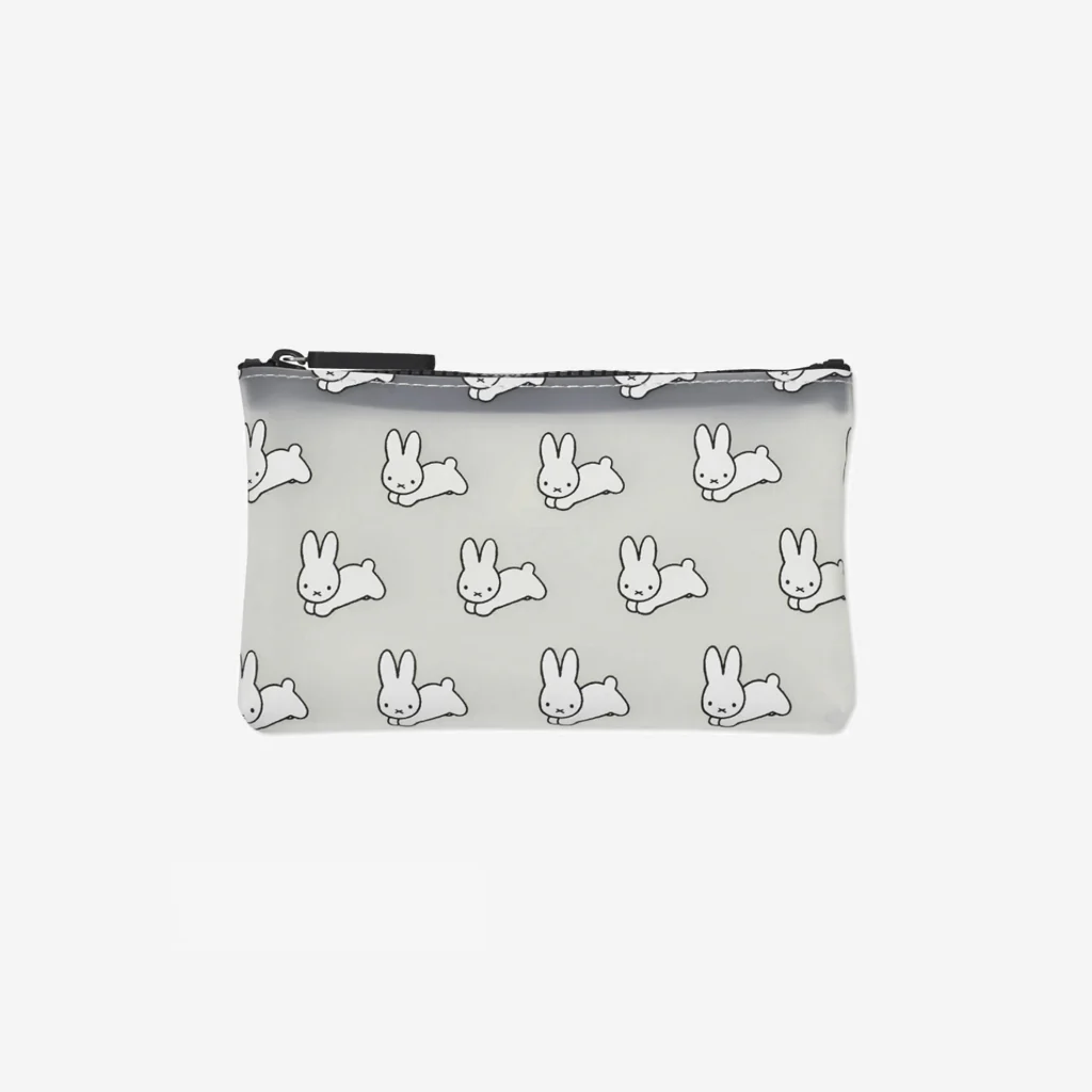 P+G Design Miffy Nuu Zipper Pouch Friends Clear White Large