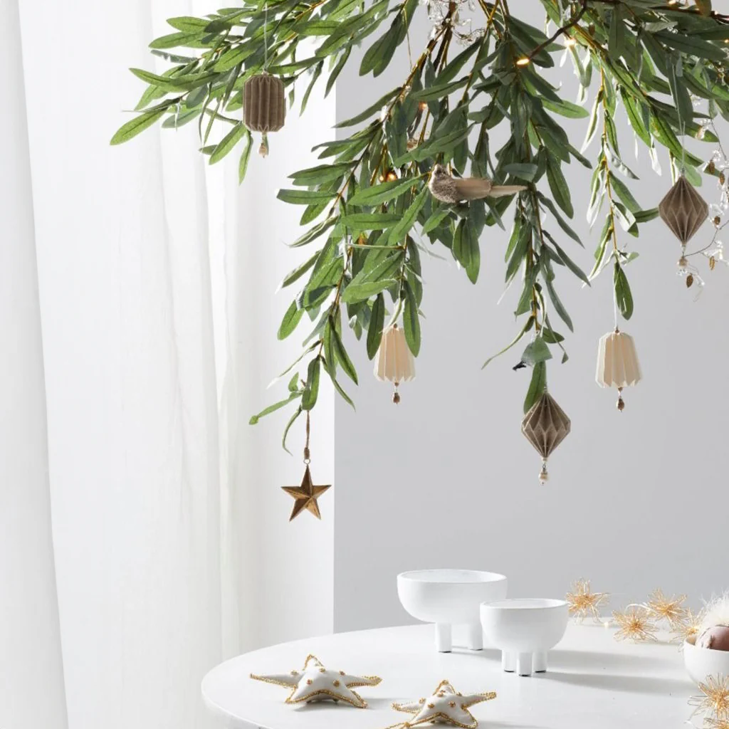 Papaya Jasper Hanging Paper Bells Set - Image 2