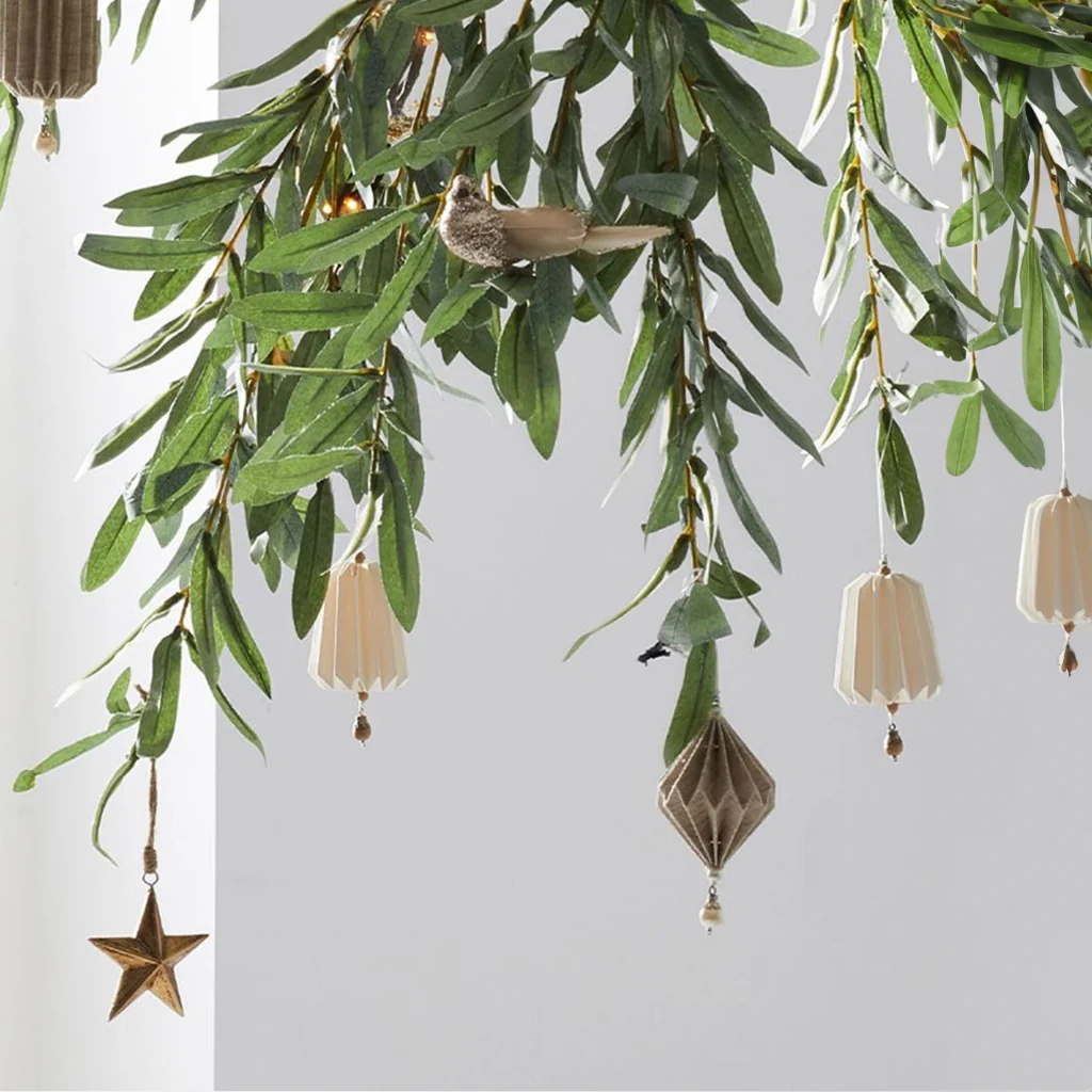 Papaya Jasper Hanging Paper Bells Set - Image 3