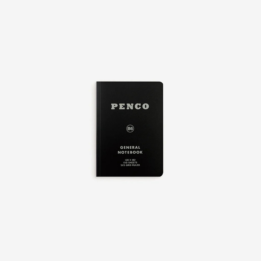 Penco General Notebook Grid B6 Black