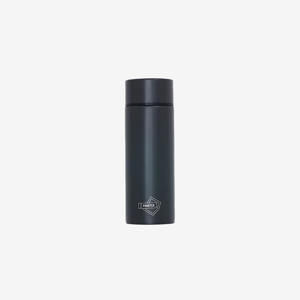 Poketle Stainless Steel Water Bottle Charcoal 120ml - Image 5