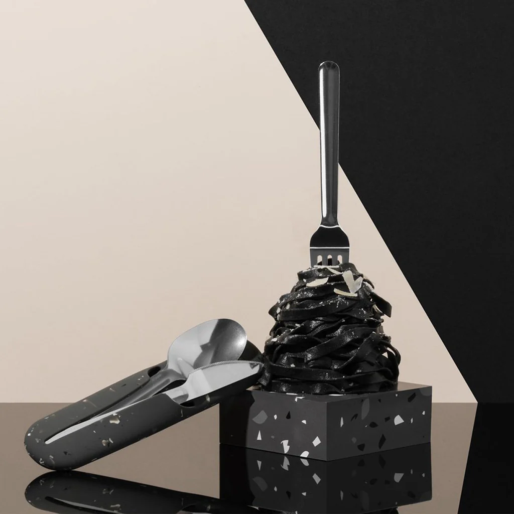 Porter Utensil Set Stainless Steel Terrazzo Charcoal - Image 3