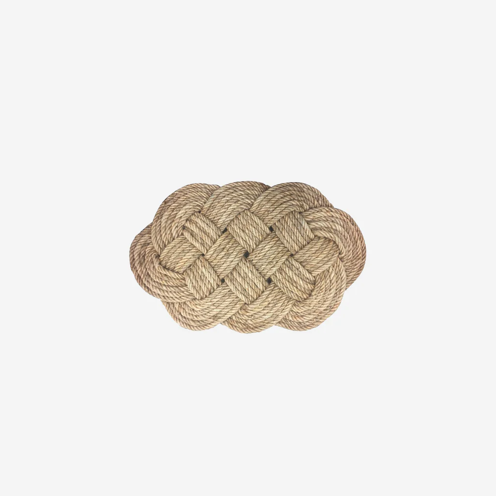 Potted Braided Doormat Jute Rope