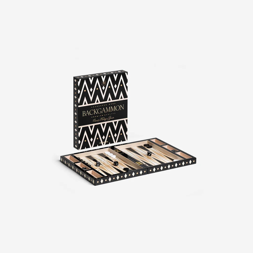 Printworks Classic Backgammon Lacquered Wood Black
