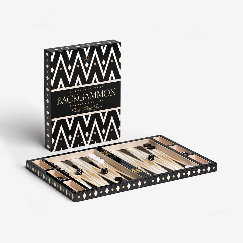 Printworks Classic Backgammon Lacquered Wood Black - Image 10