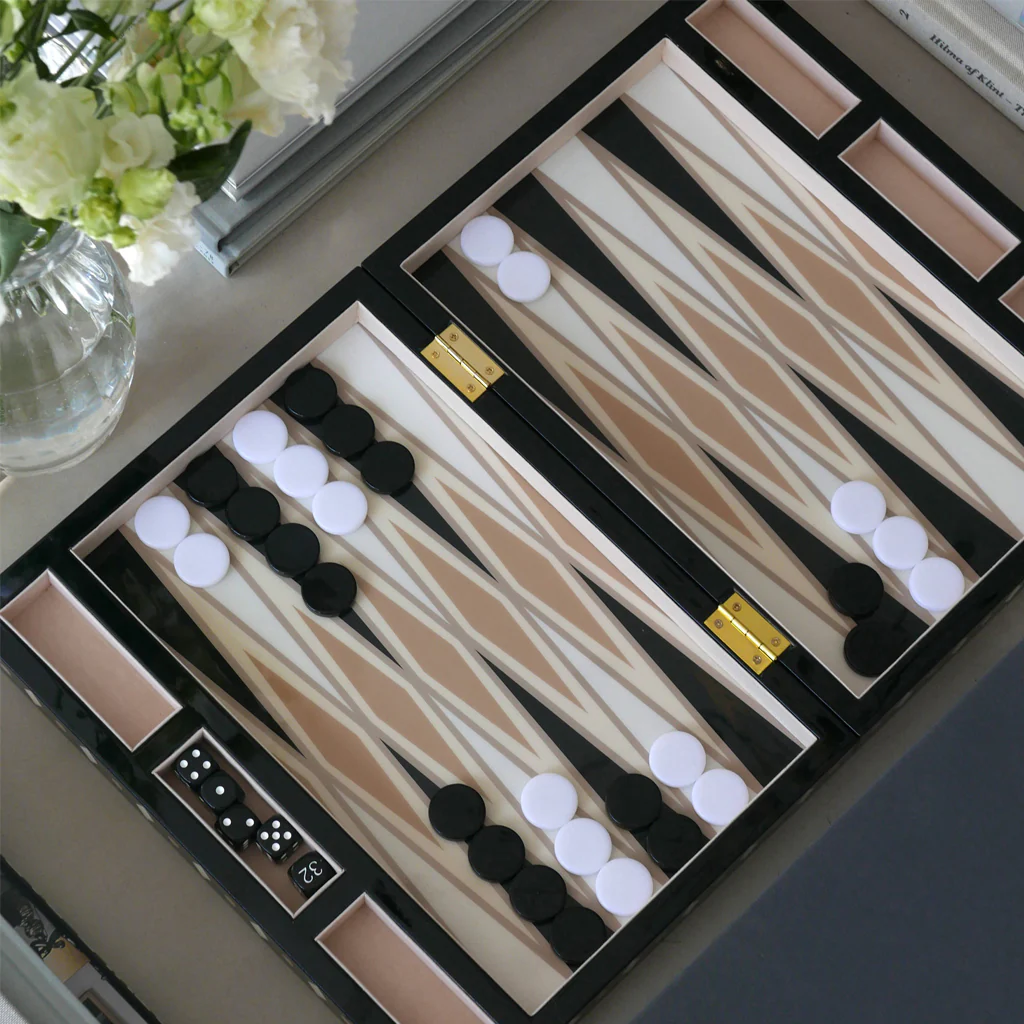 Printworks Classic Backgammon Lacquered Wood Black - Image 2