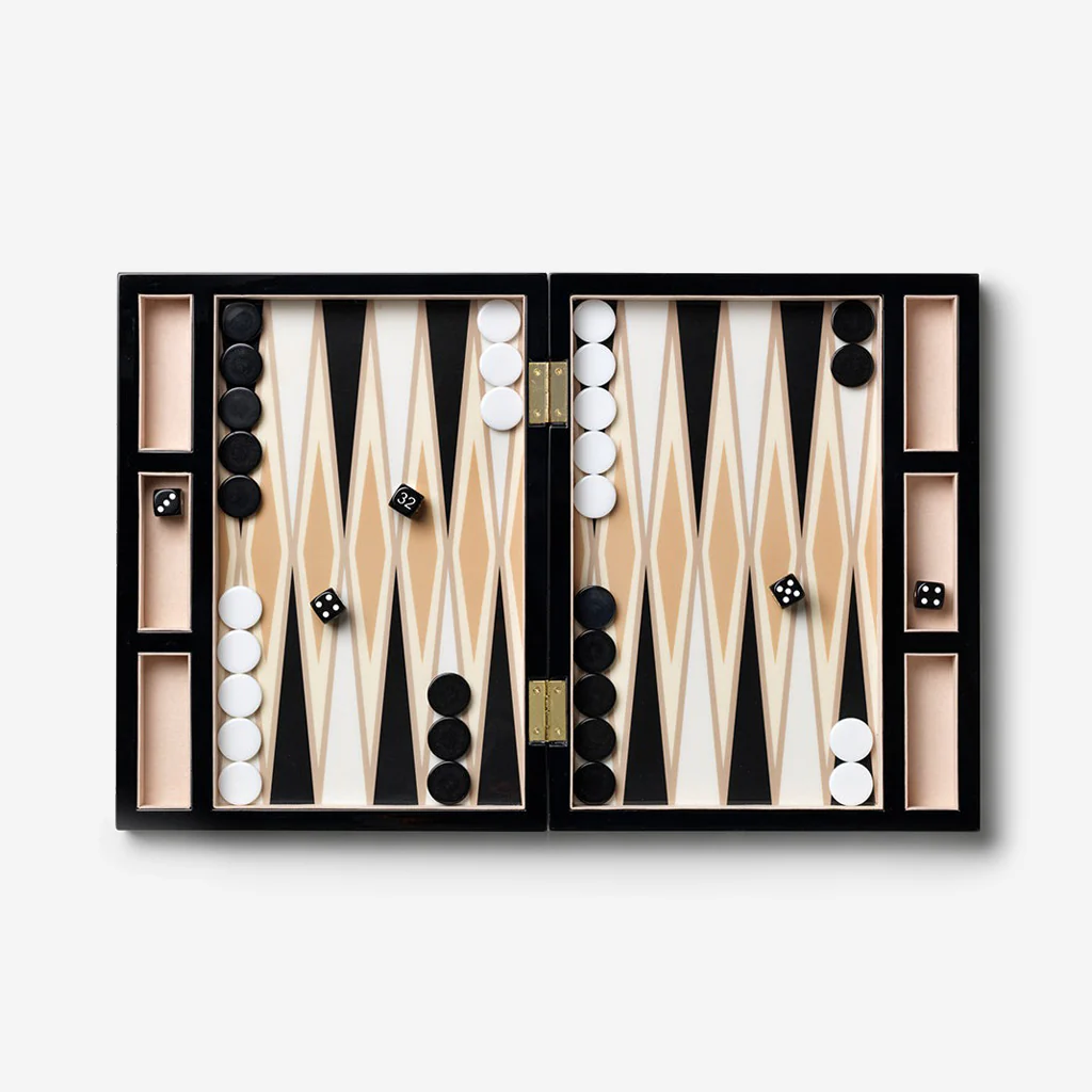 Printworks Classic Backgammon Lacquered Wood Black - Image 4