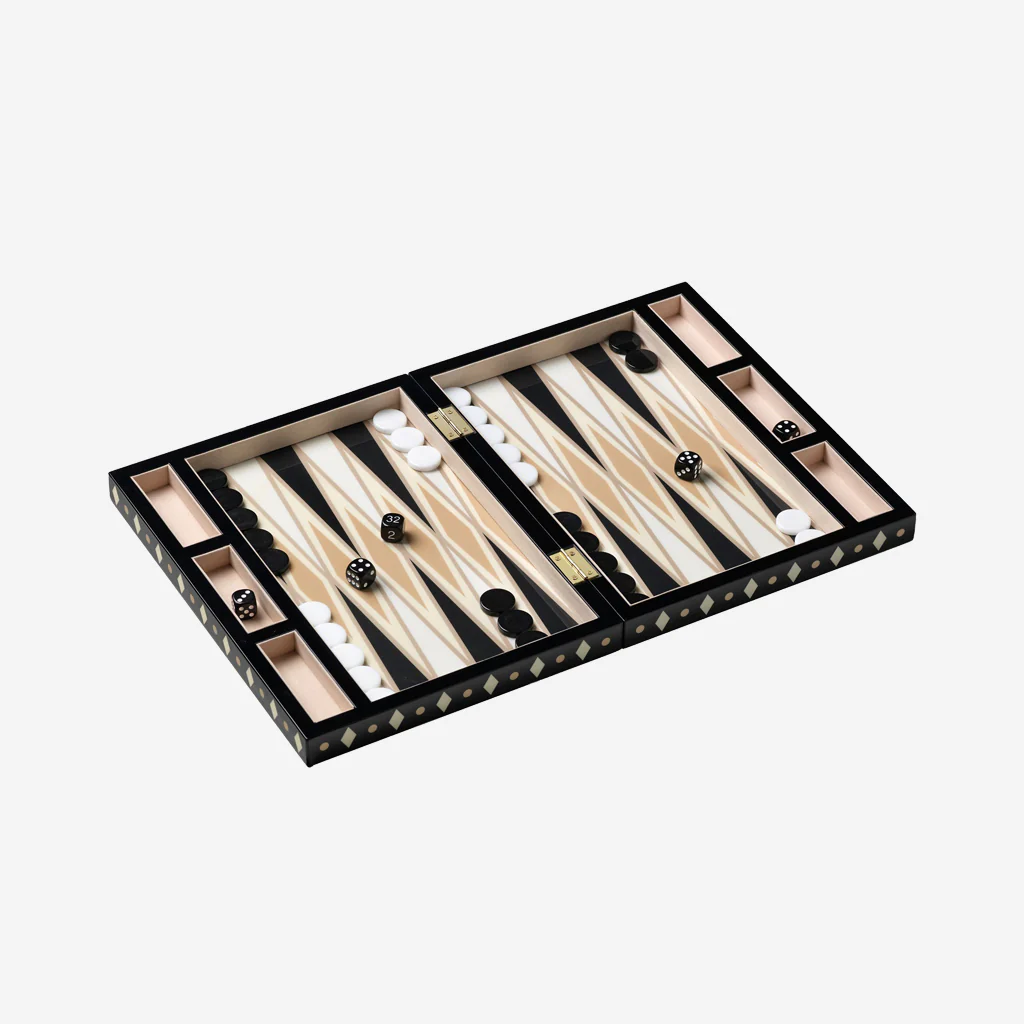 Printworks Classic Backgammon Lacquered Wood Black - Image 5