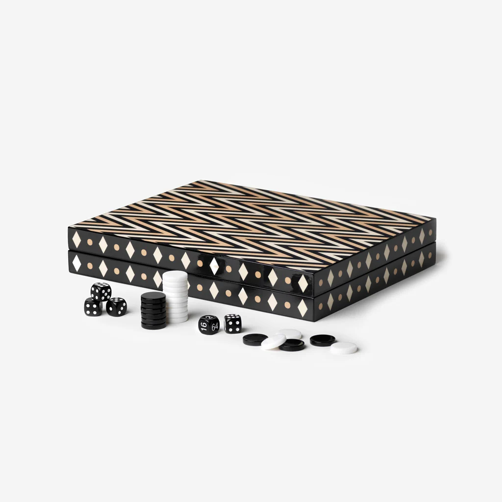 Printworks Classic Backgammon Lacquered Wood Black - Image 6