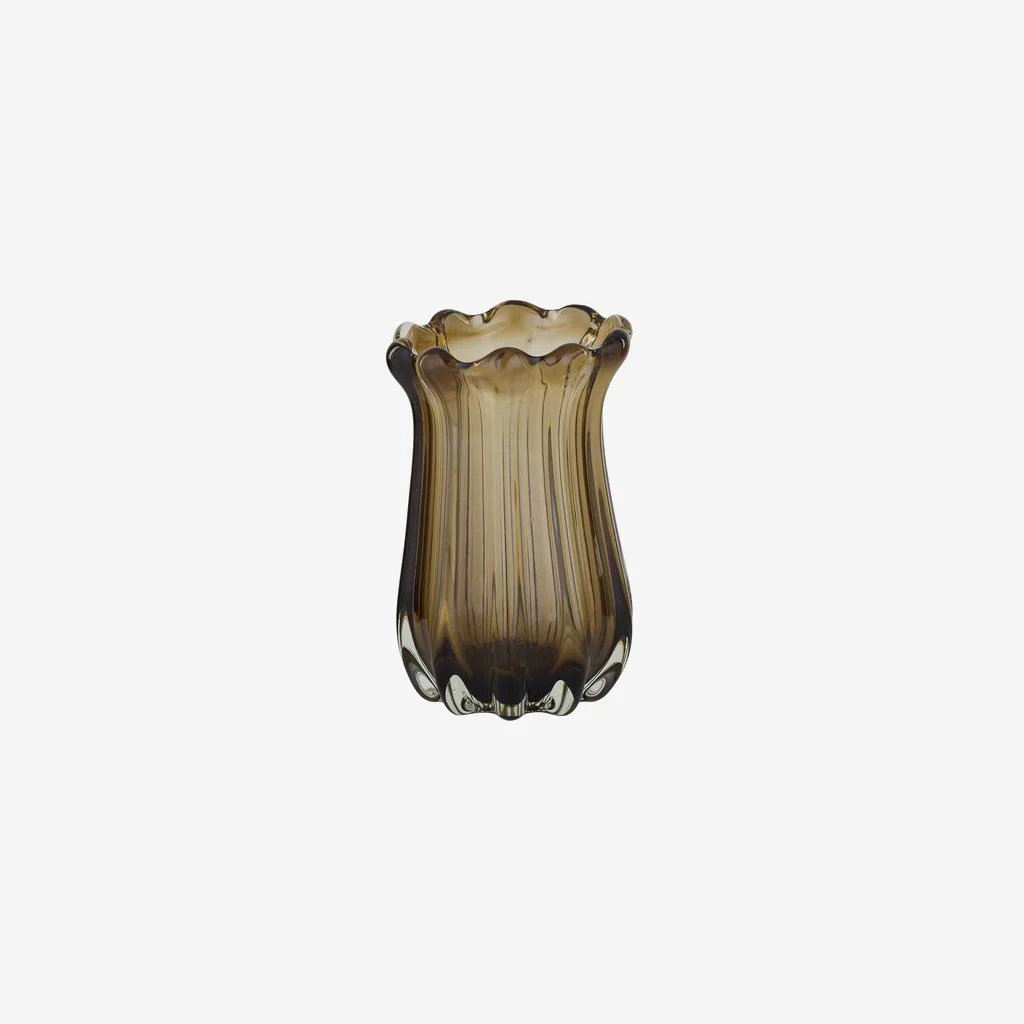 Coast Reno Glass Vase Brown