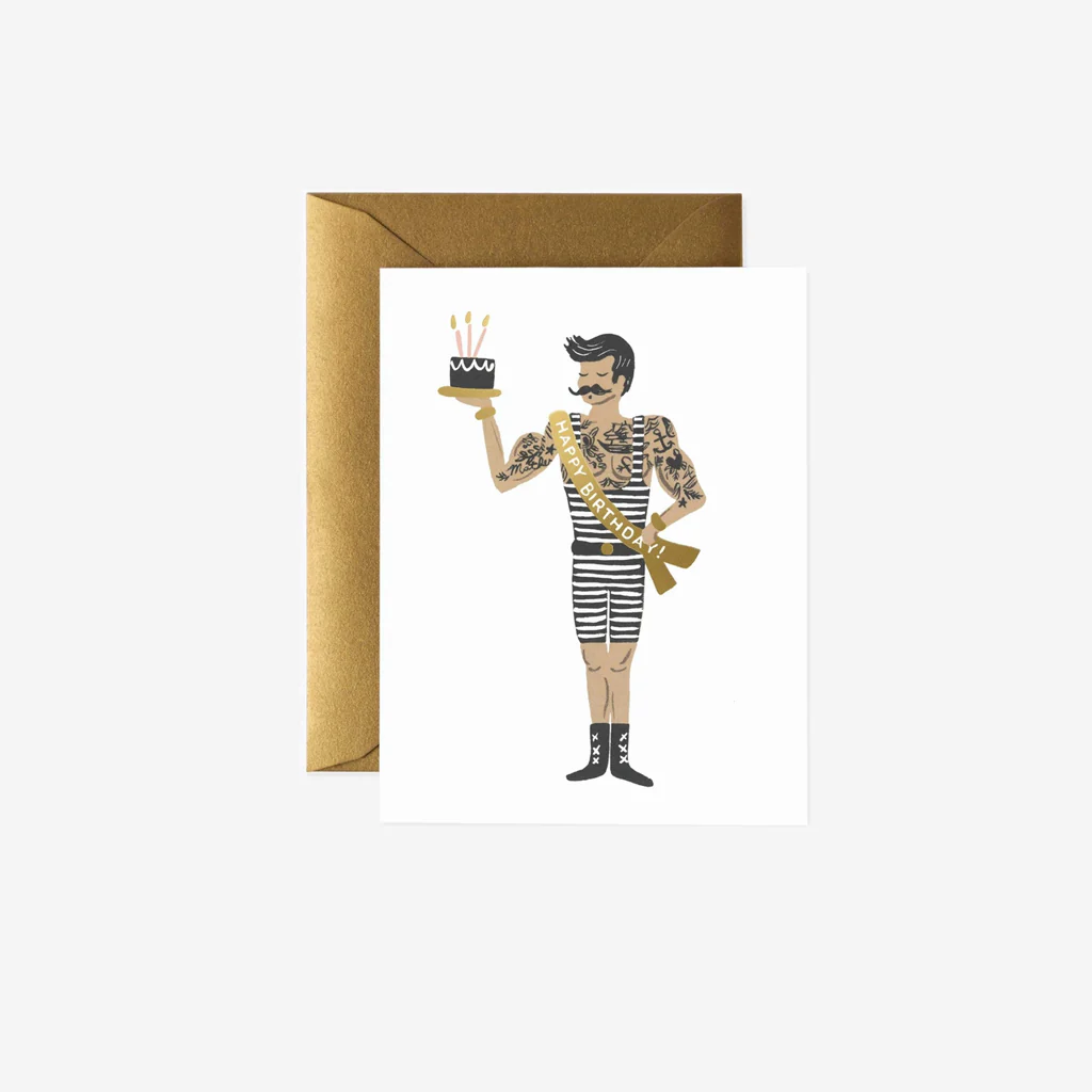 Rifle Paper Card Strongman Birthday - Image 2