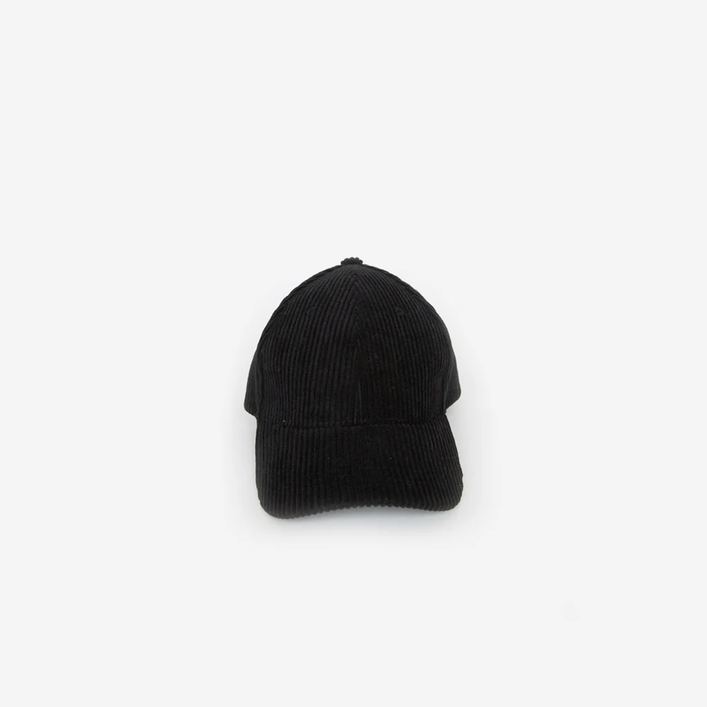 Sophie Cord Cap Black