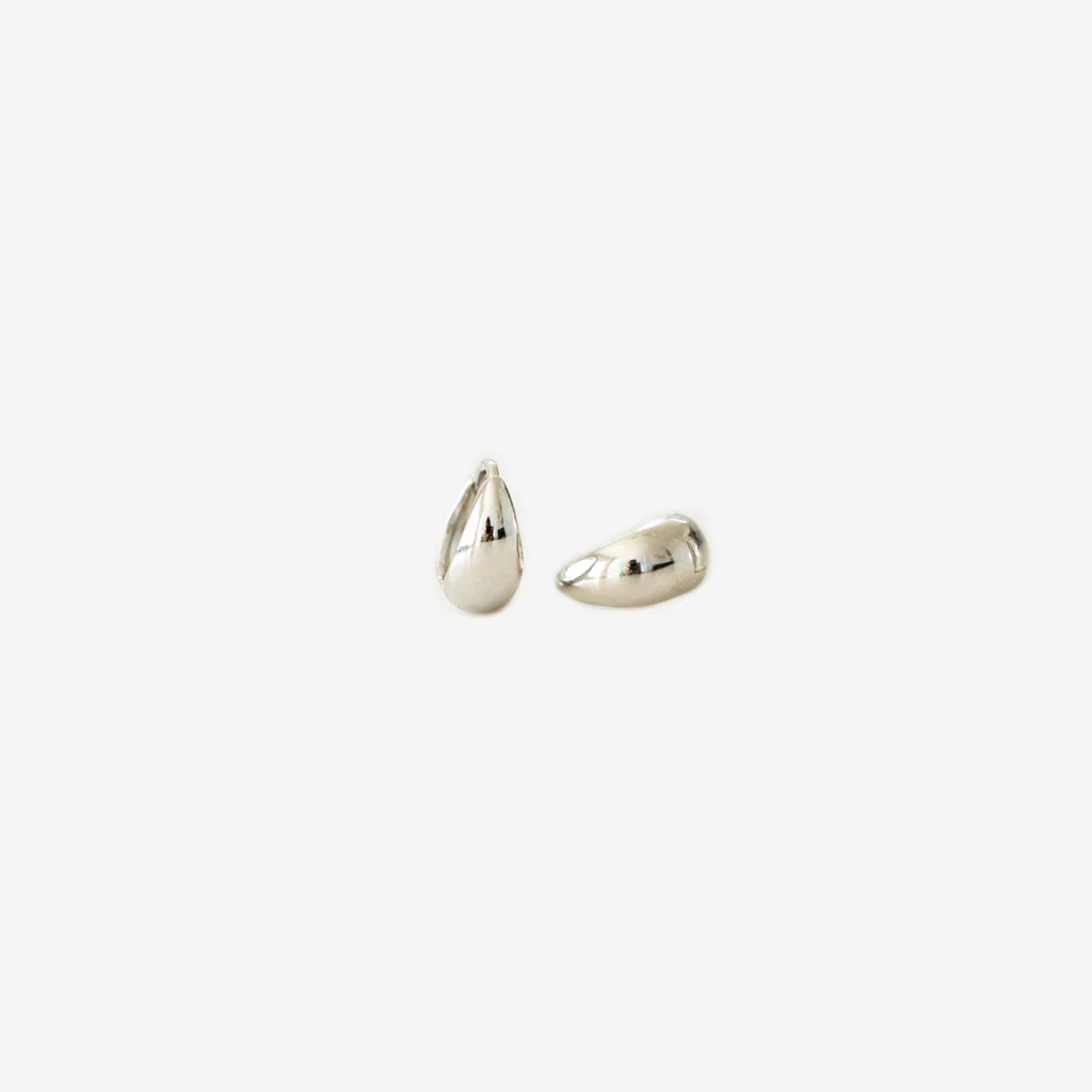 Sophie Earrings Drop Huggies Silver