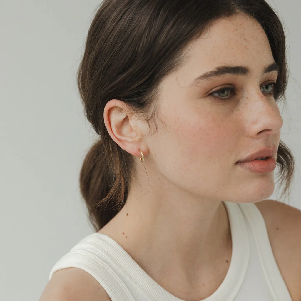 Sophie Earrings Hoop Studs - Image 2