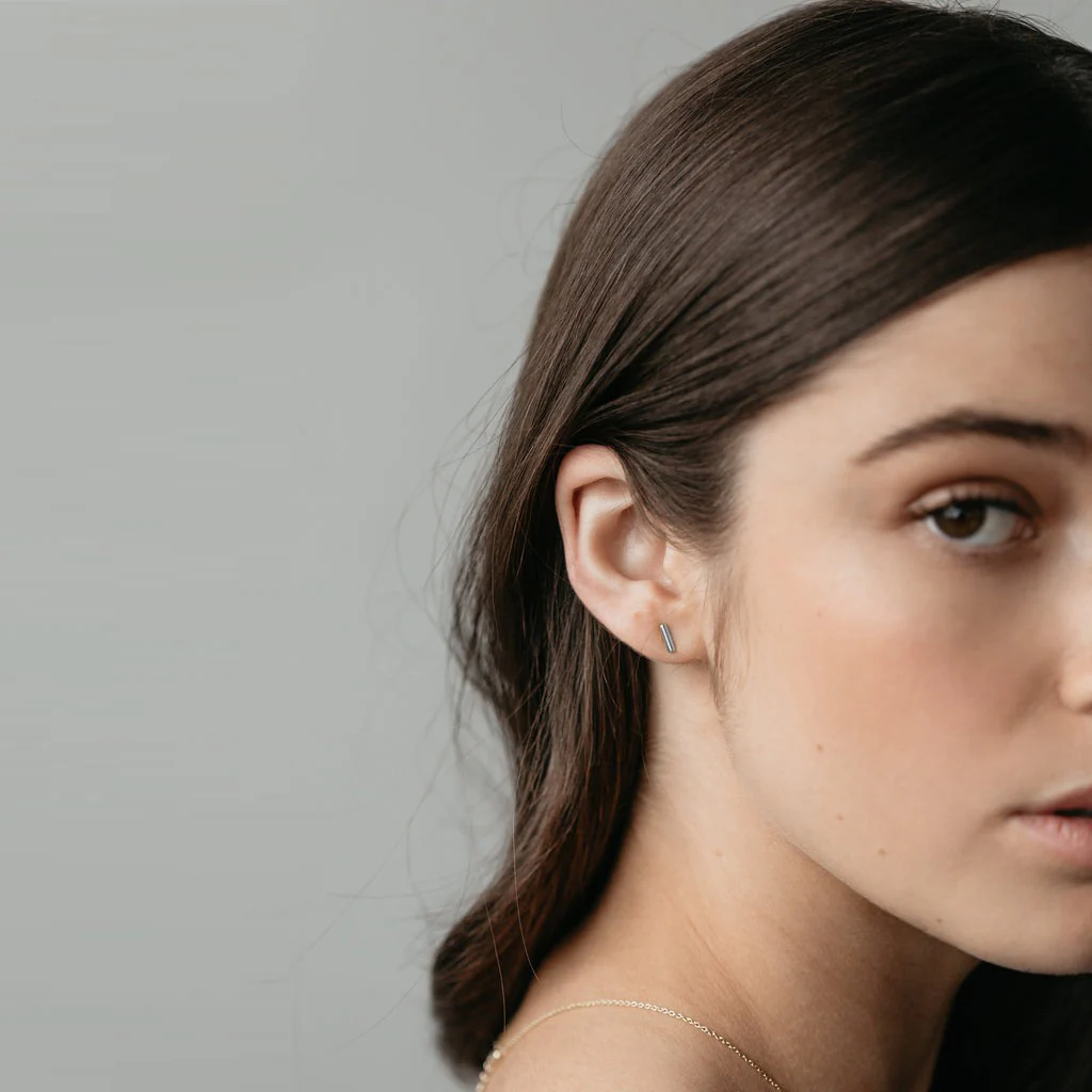 Sophie Earrings Mini Bar Studs - Image 2