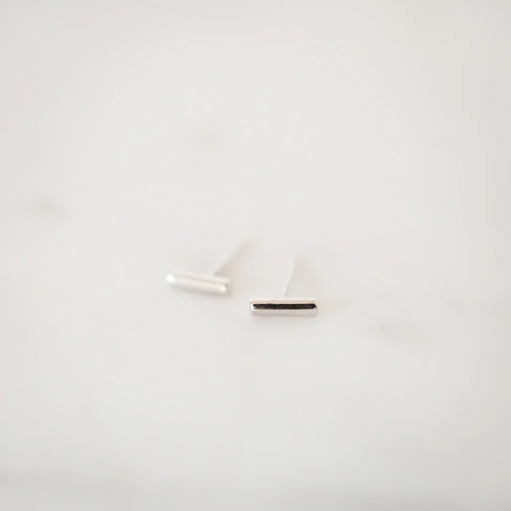 Sophie Earrings Mini Bar Studs - Image 3