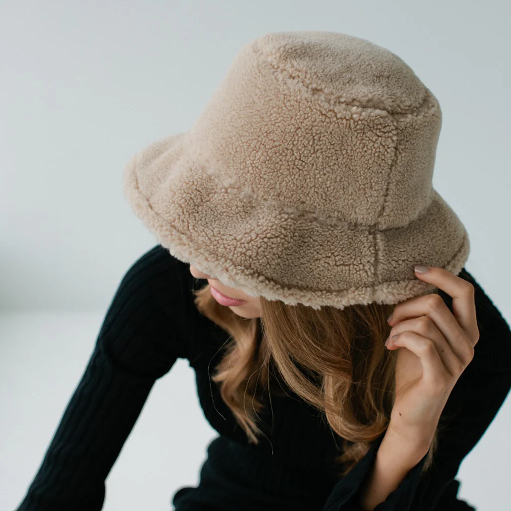 Sophie Fluffy Love Bucket Hat Stone - Image 2