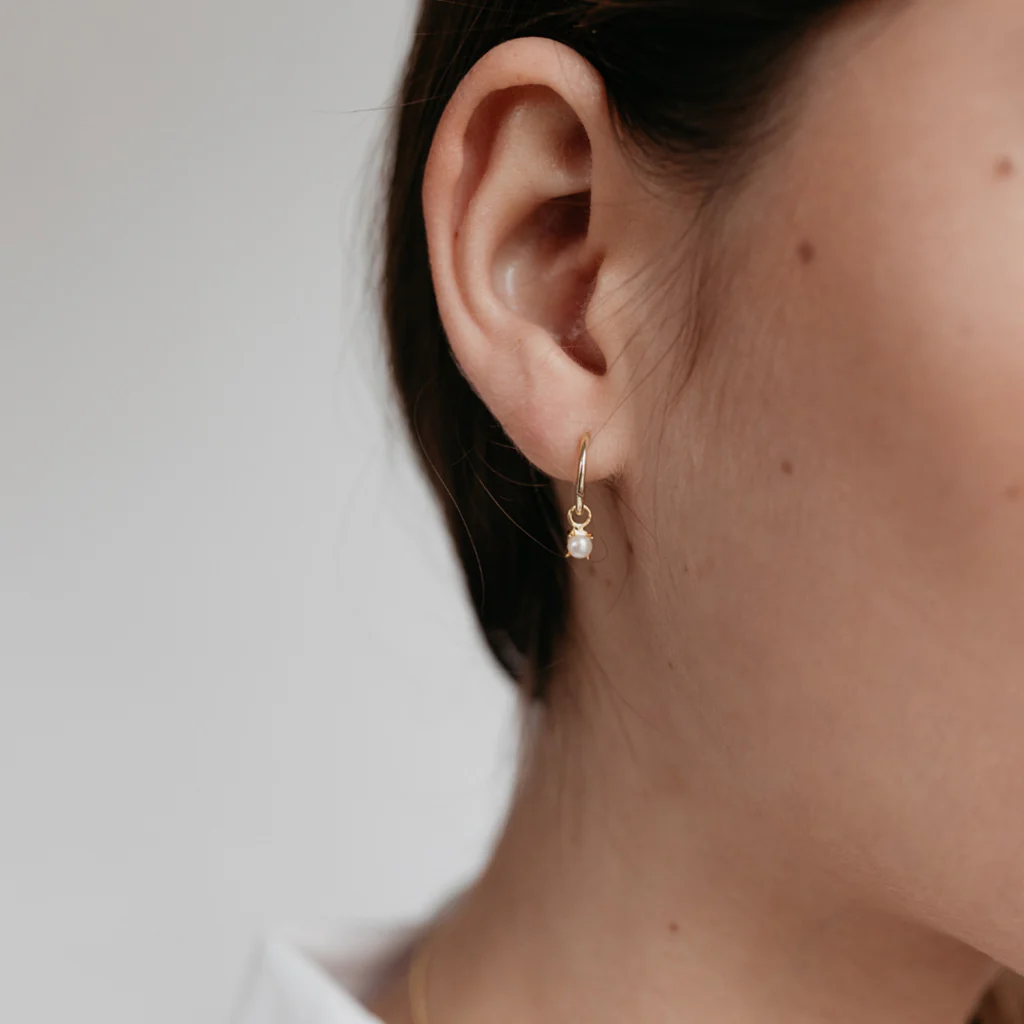 Sophie Earrings Mini Pearl Sleepers - Image 2