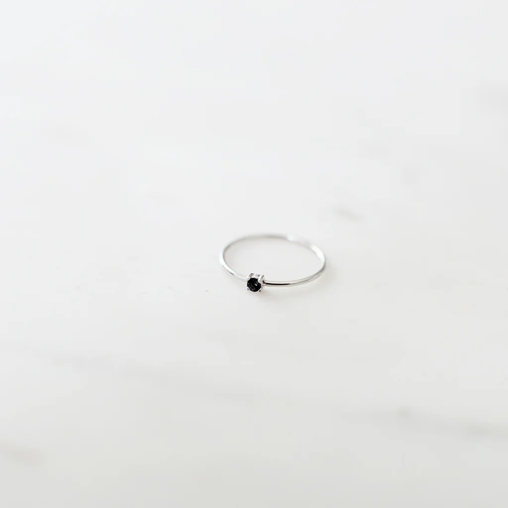 Sophie Ring Mini Rock Black