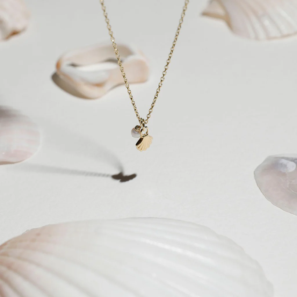 Sophie Necklace Shell With Pearl Gold - Image 2