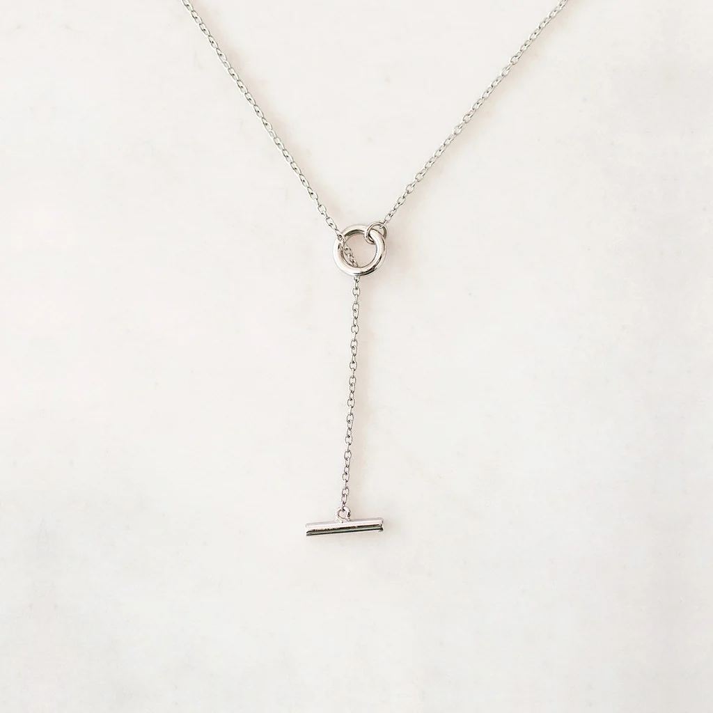 Sophie Necklace Thread Bar Silver