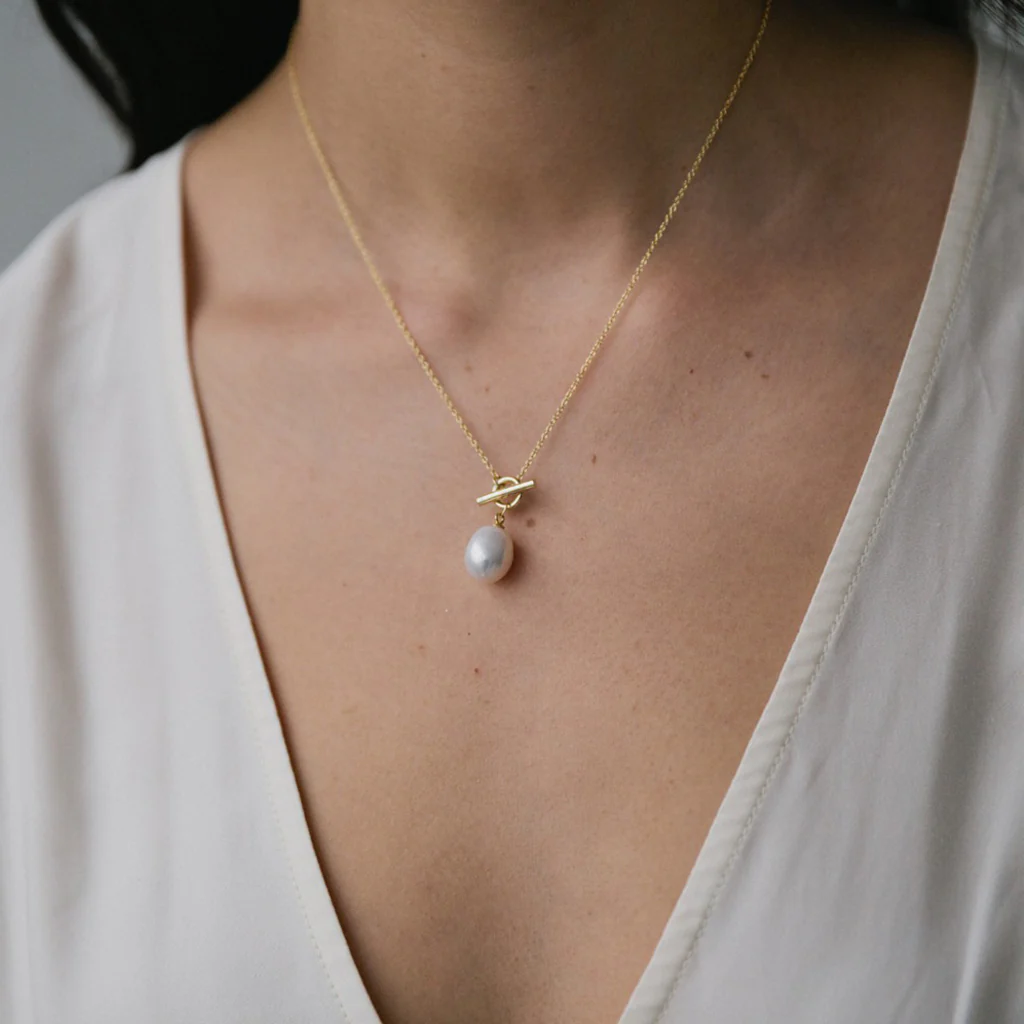 Sophie Necklace Thread Pearl - Image 3