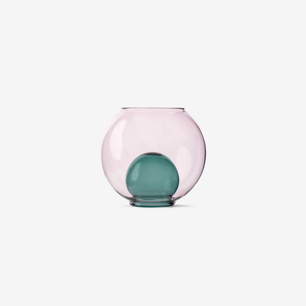 Studio Milligram Bubble Aqua Vase Teal Pink