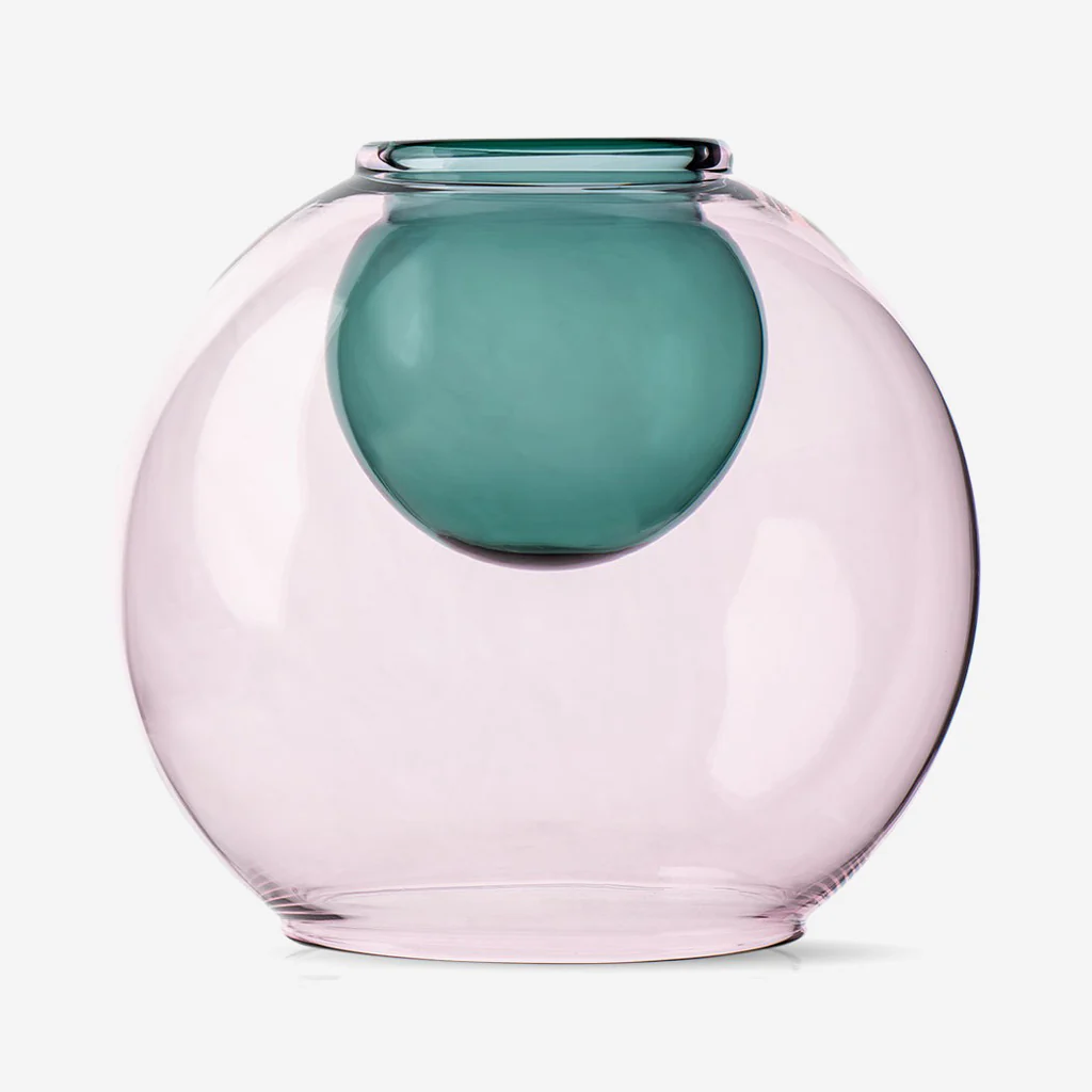Studio Milligram Bubble Aqua Vase Teal Pink - Image 4