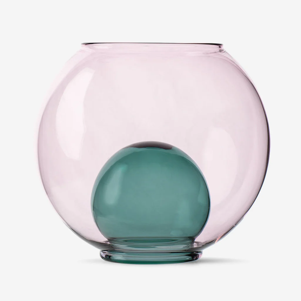 Studio Milligram Bubble Aqua Vase Teal Pink - Image 6