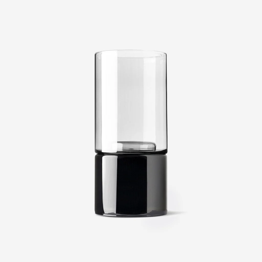 Studio Milligram Glass Flip Planter Tall Smoke + Black - Image 4