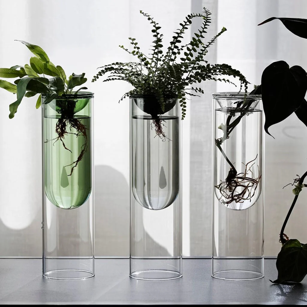 Studio Milligram Glass Propagation Vase Green - Image 2