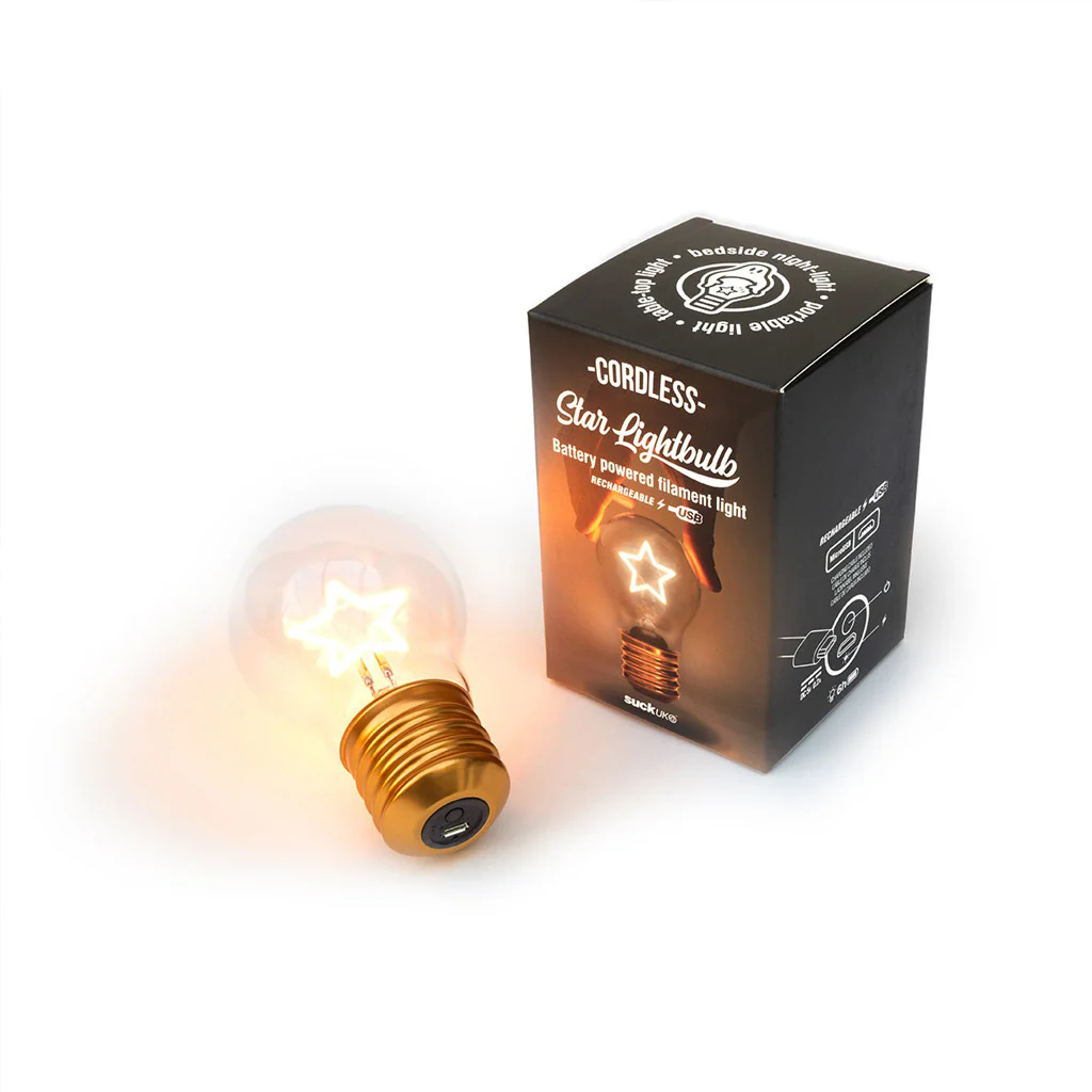 Suck UK Cordless Lightbulb Yellow Star - Image 3
