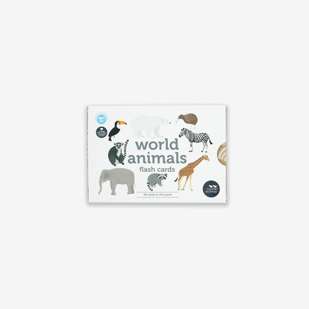 Two Little Ducklings World Animals Flash Cards
