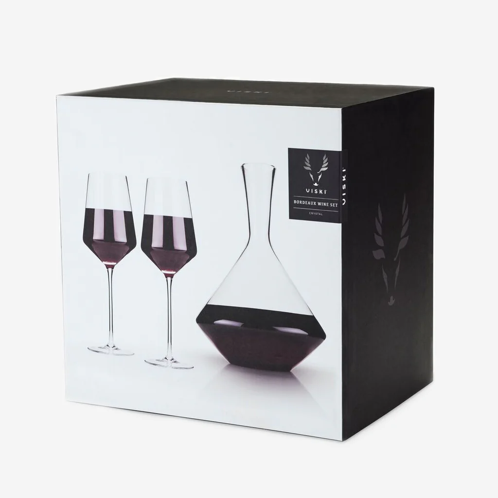 Viski Angled Crystal Bordeaux Gift Set - Image 5