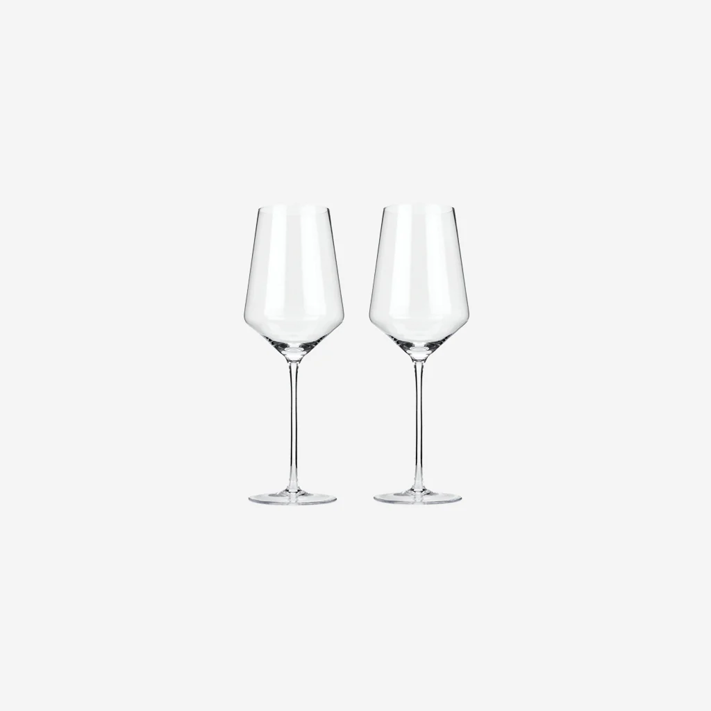Viski Angled Crystal Bordeaux Glasses