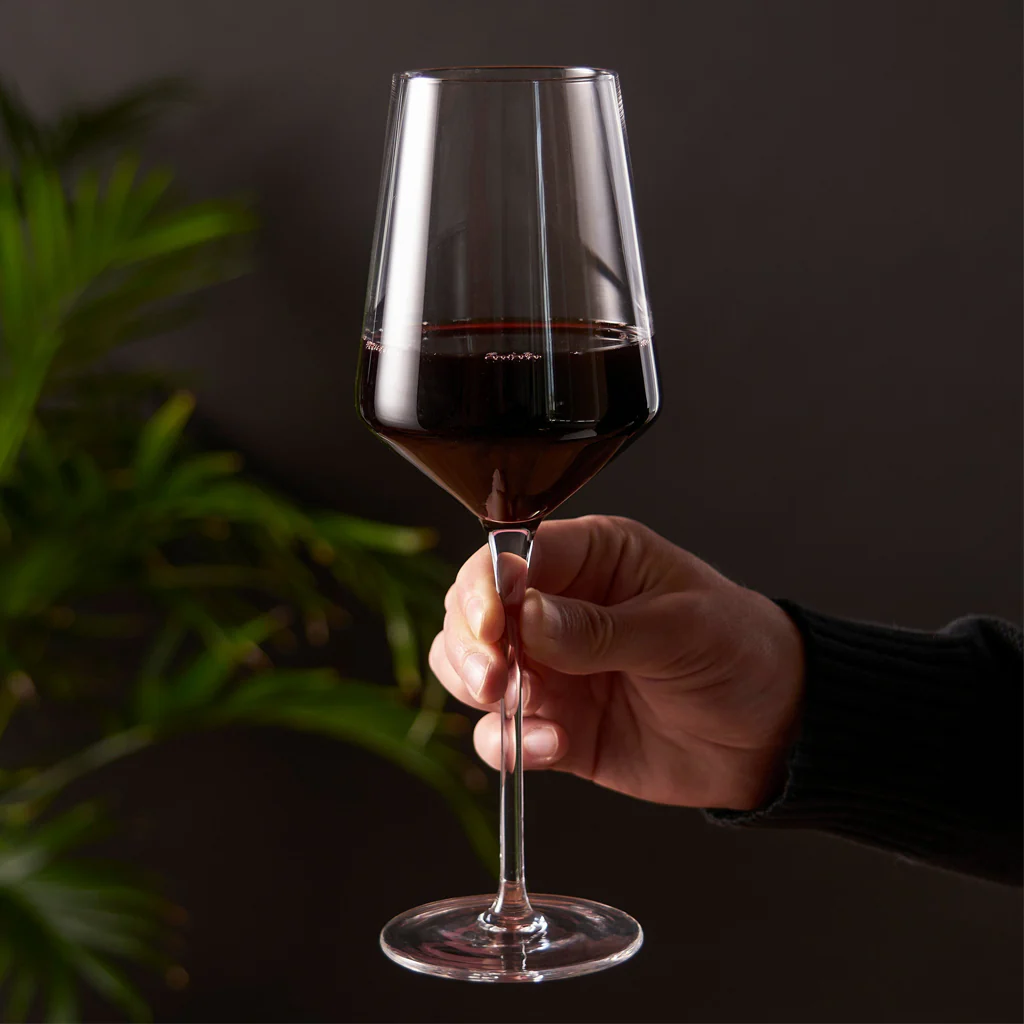 Viski Angled Crystal Bordeaux Glasses - Image 2