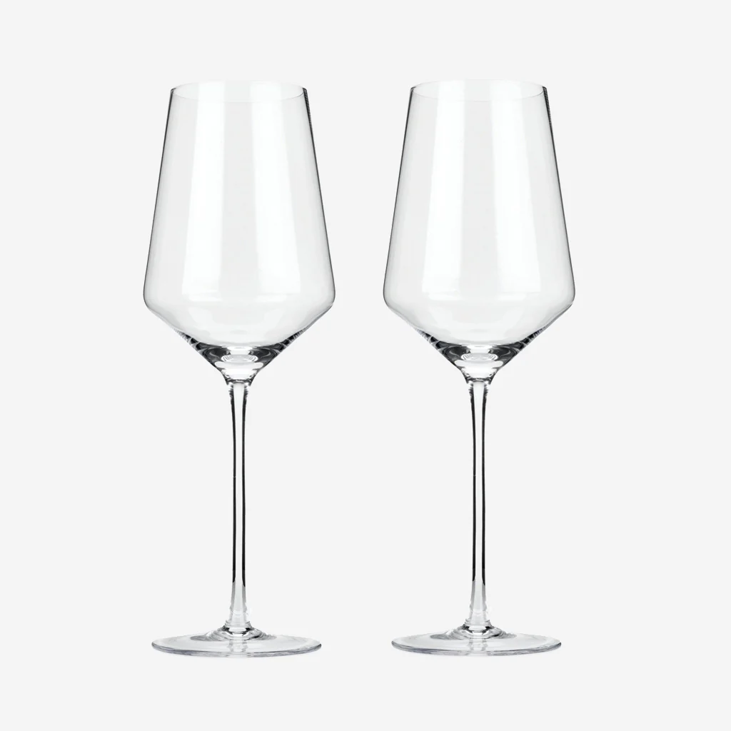 Viski Angled Crystal Bordeaux Glasses - Image 6