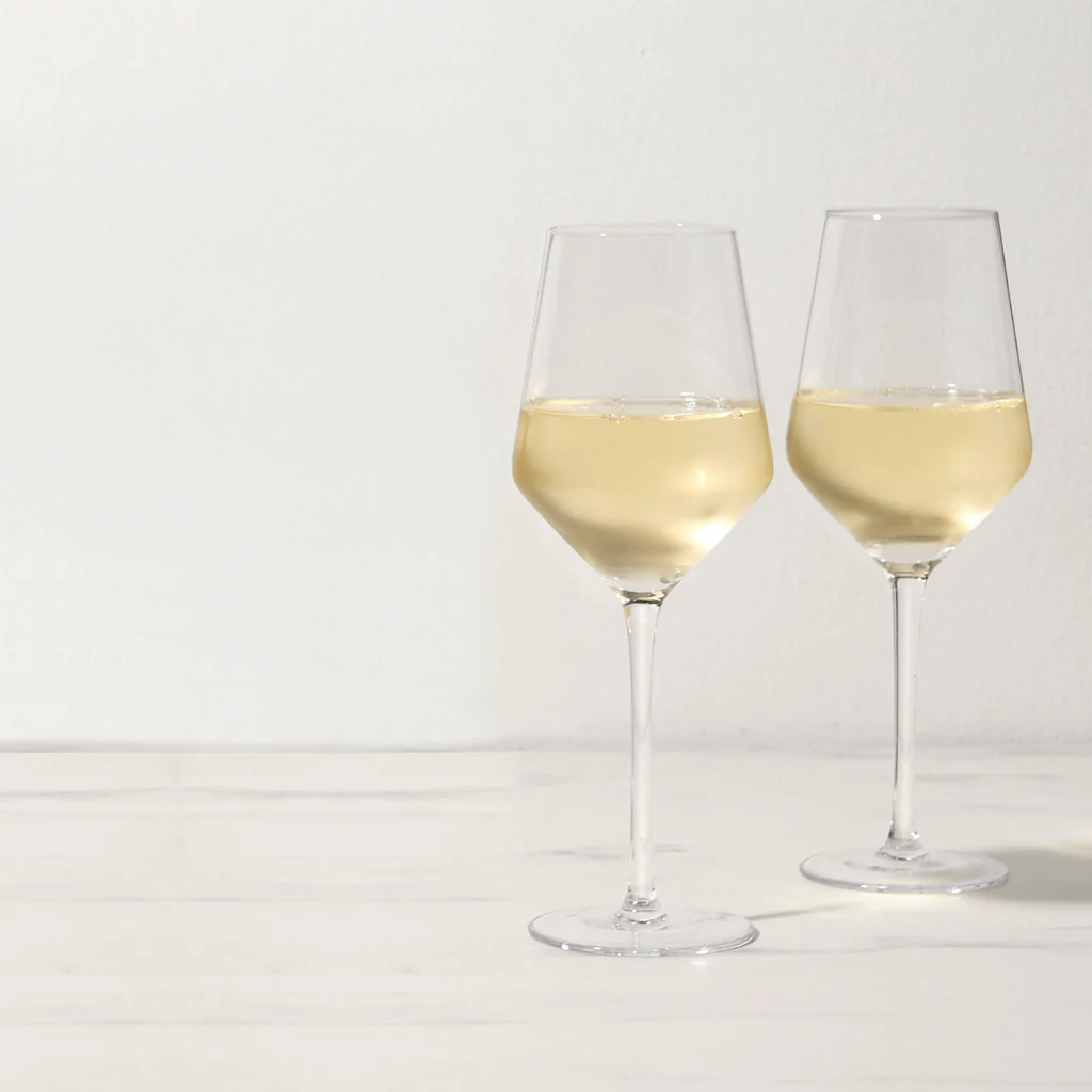 Viski Angled Crystal Chardonnay Glasses - Image 3
