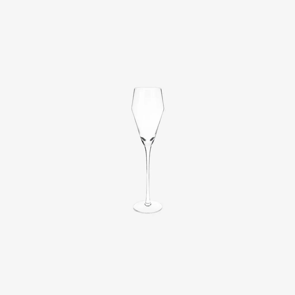 Viski Angled Crystal Prosecco Glasses