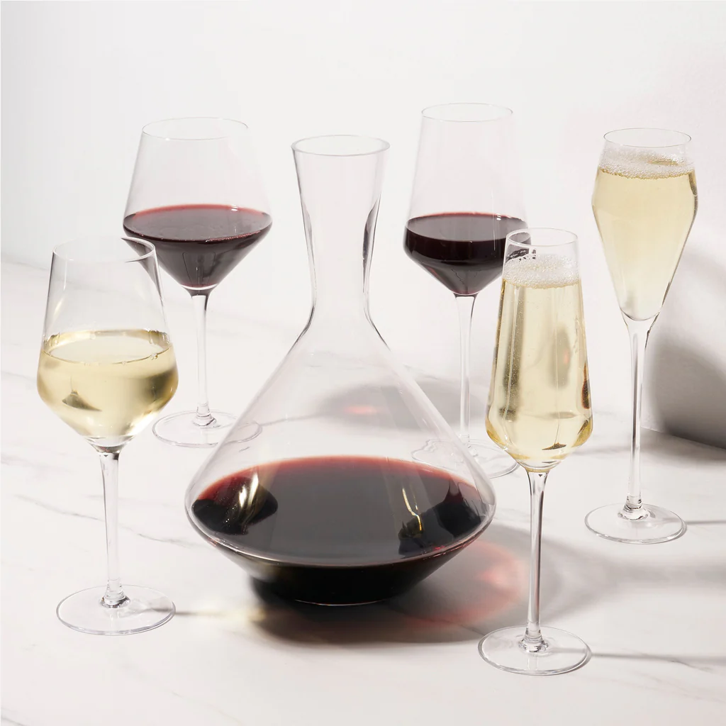 Viski Angled Crystal Prosecco Glasses - Image 5