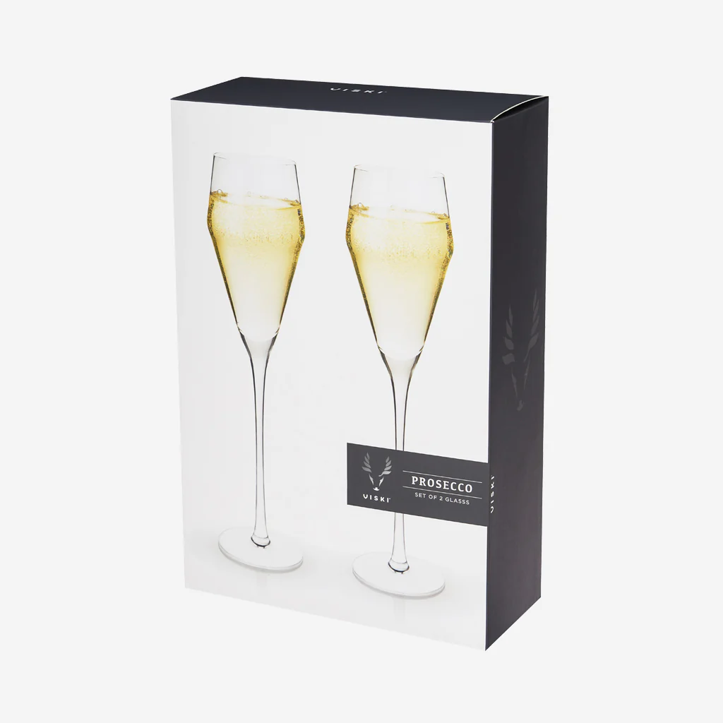 Viski Angled Crystal Prosecco Glasses - Image 9